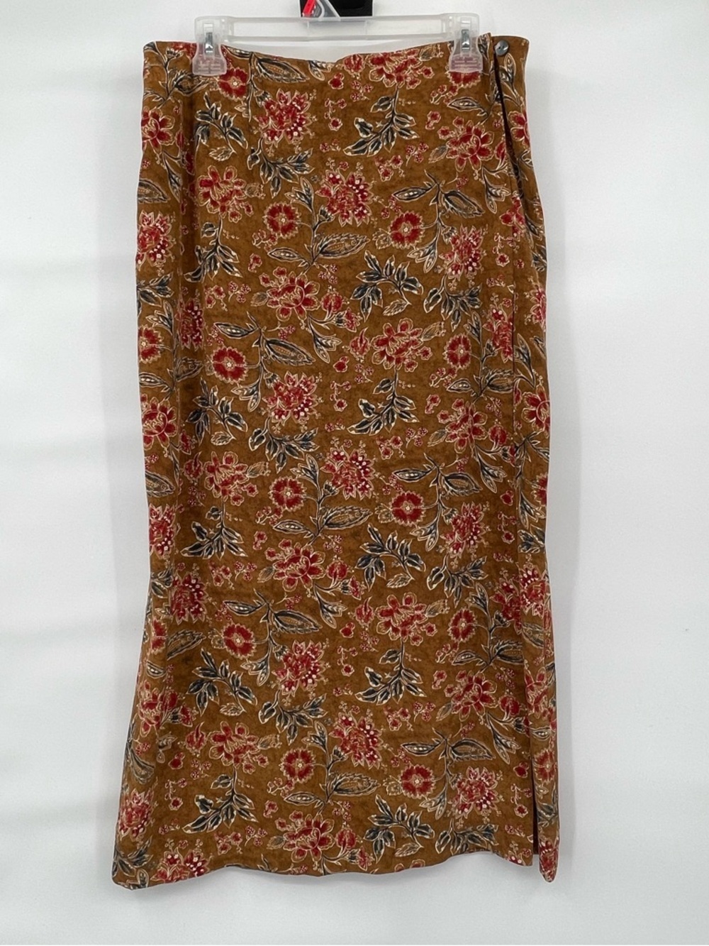 Vintage Charter Club silk floral wrap maxi skirt
